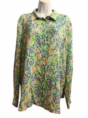 Bariloche Floral Viscose Blouse Size ES 46